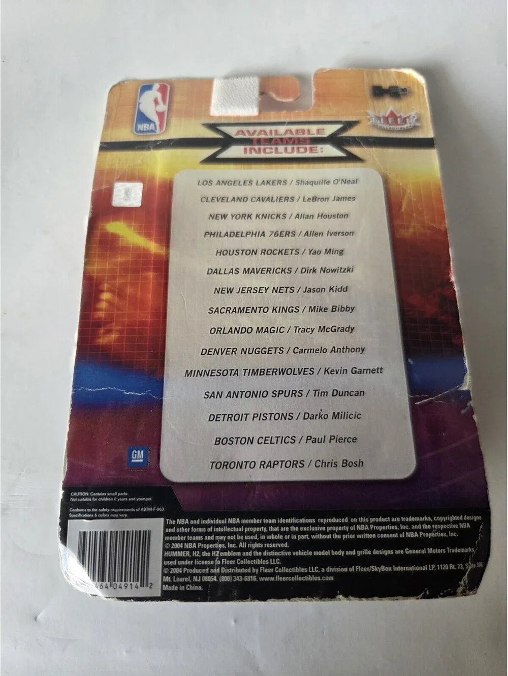 2003-04 Fleer Collectibles Carmelo Anthony NBA Rookie Card  Hummer Die-Cast A22